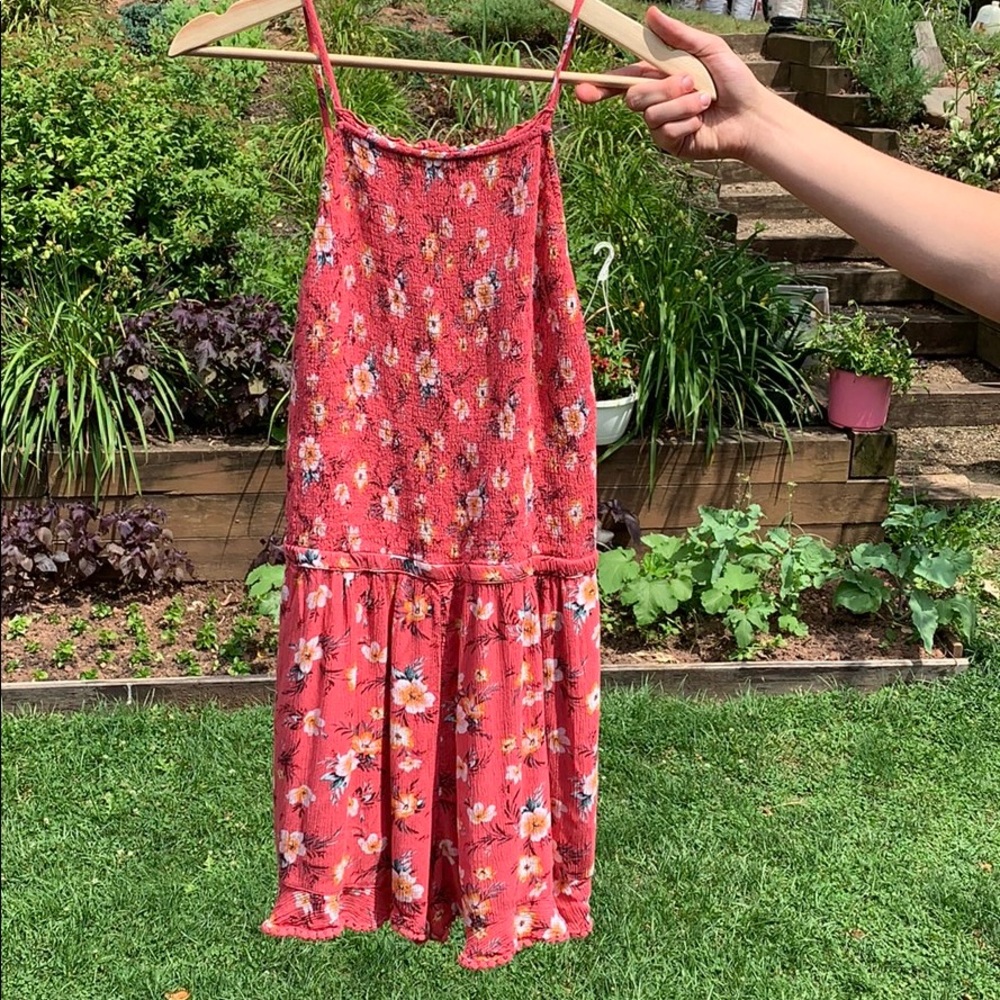 Pink Floral American Eagle Romper